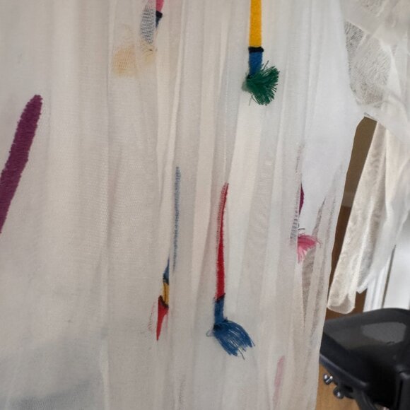 Stella McCartney Kids Paintbrush Embroidered Tulle Dress - Picture 5 of 7